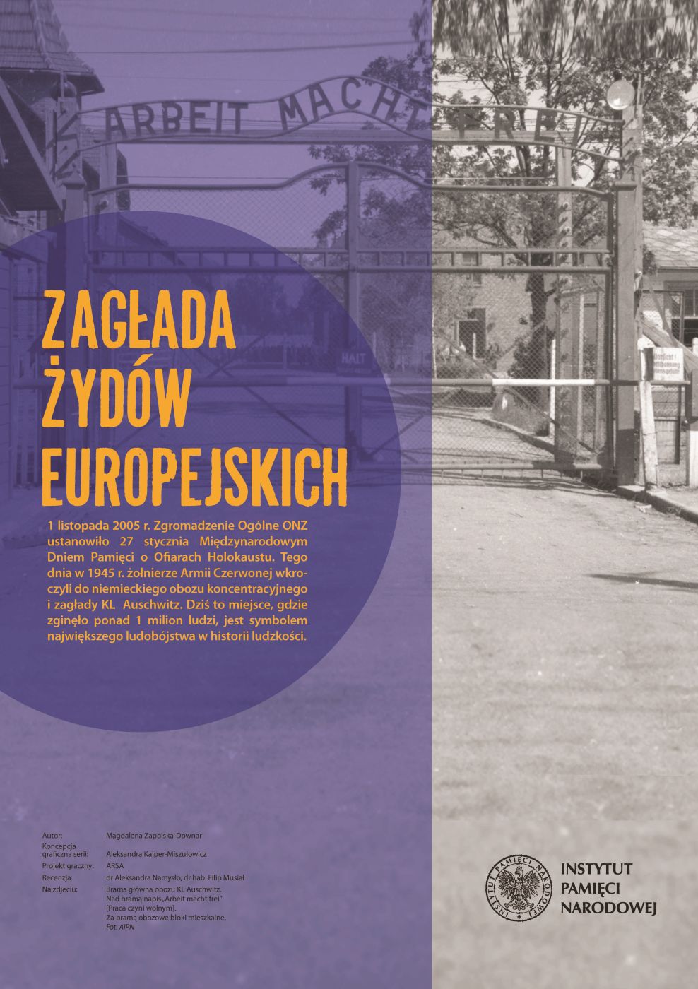 Pierwsza plansza wystawy Zagłada Żydów europejskich