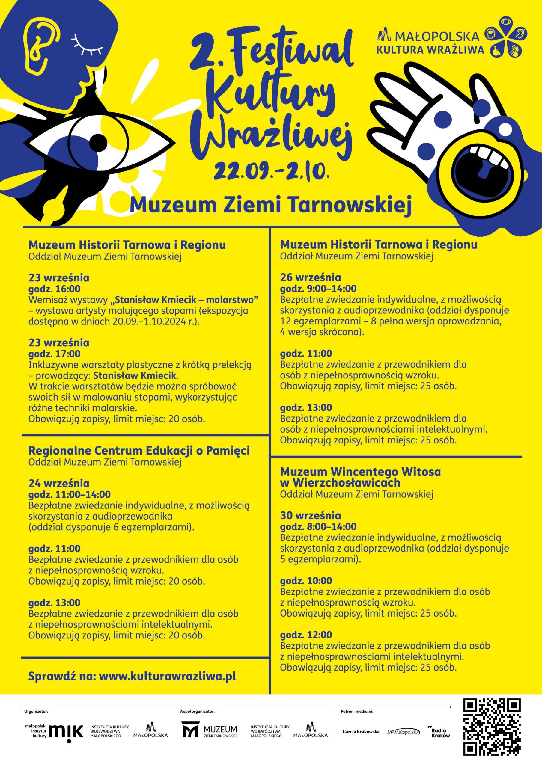 Plakat Festiwalu Kultury Wrażliwej – Muzeum Ziemi Tarnowskiej