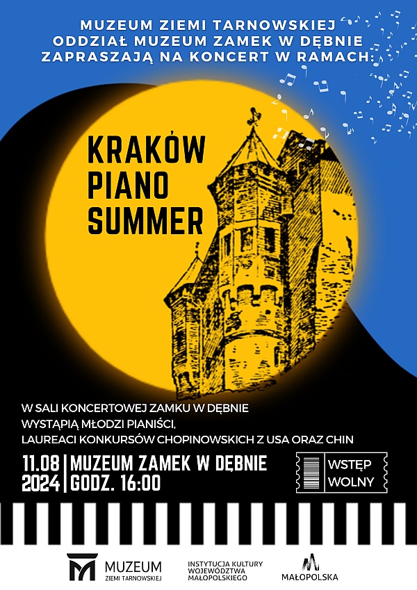 Plakat koncertu „Kraków Piano Summer”
