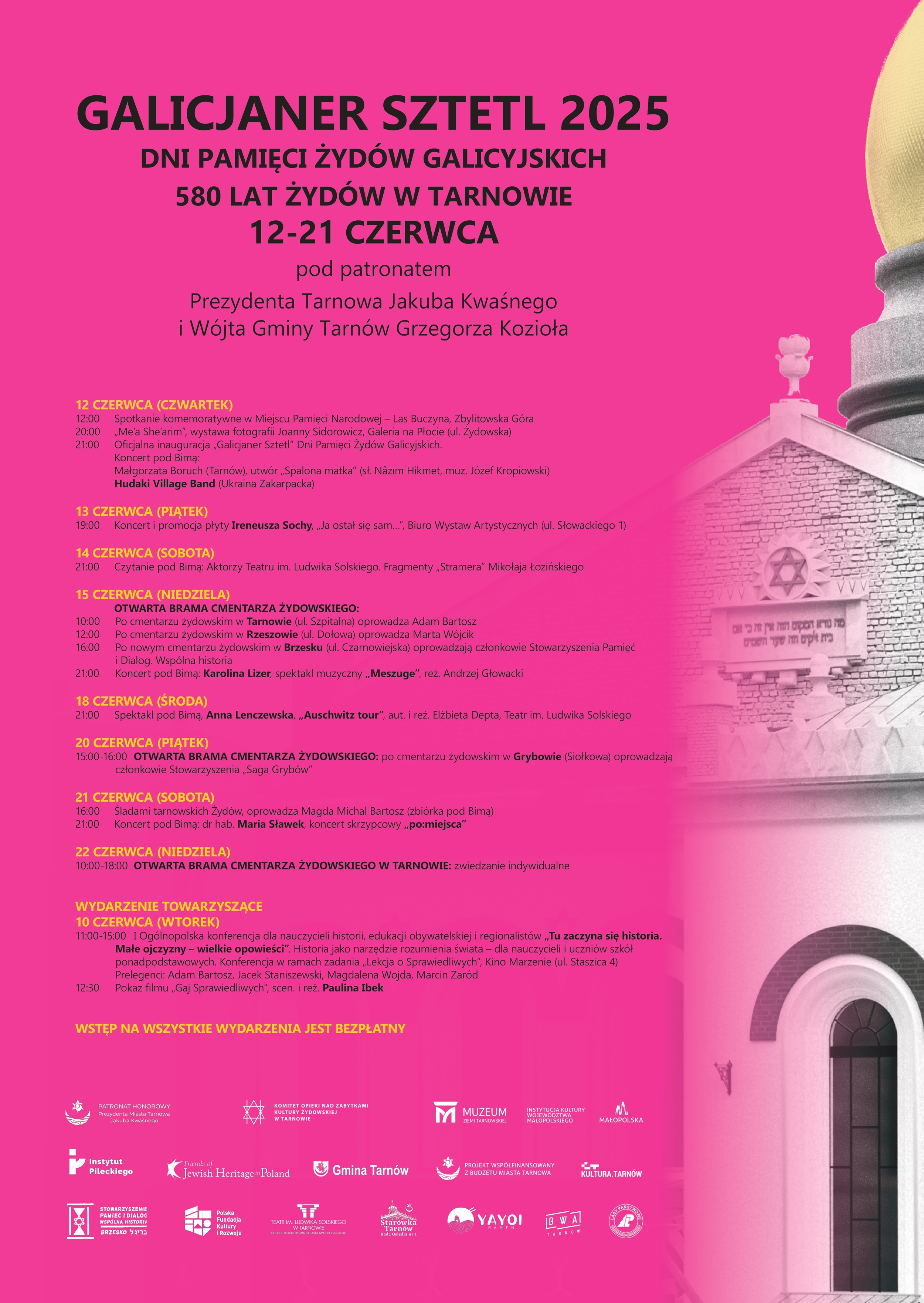 Plakat Galicjaner Sztetl 2025 – Dni Pamięci Żydów Galicyjskich