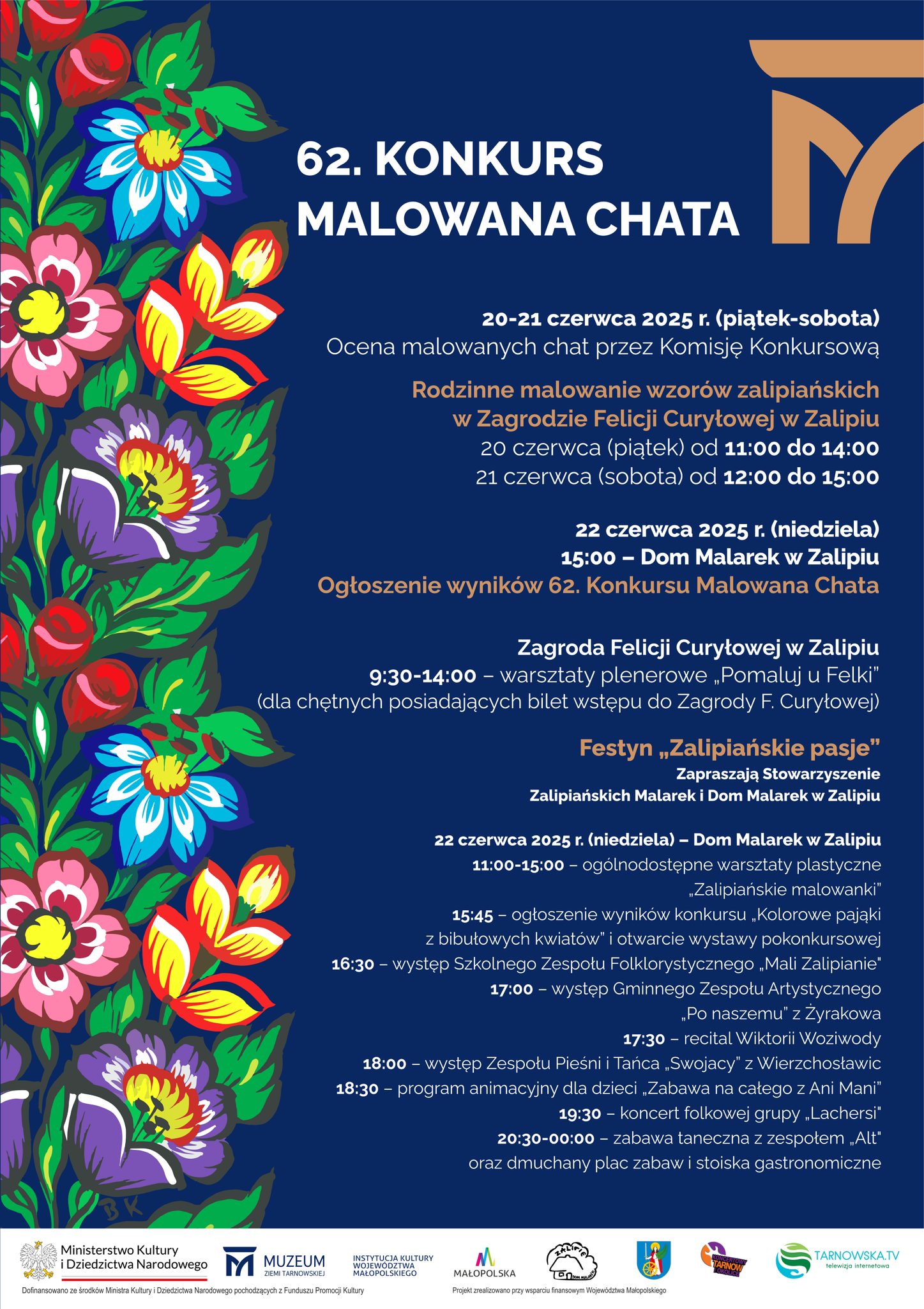 Plakat 62. edycji konkursu Malowana Chata w Zalipiu