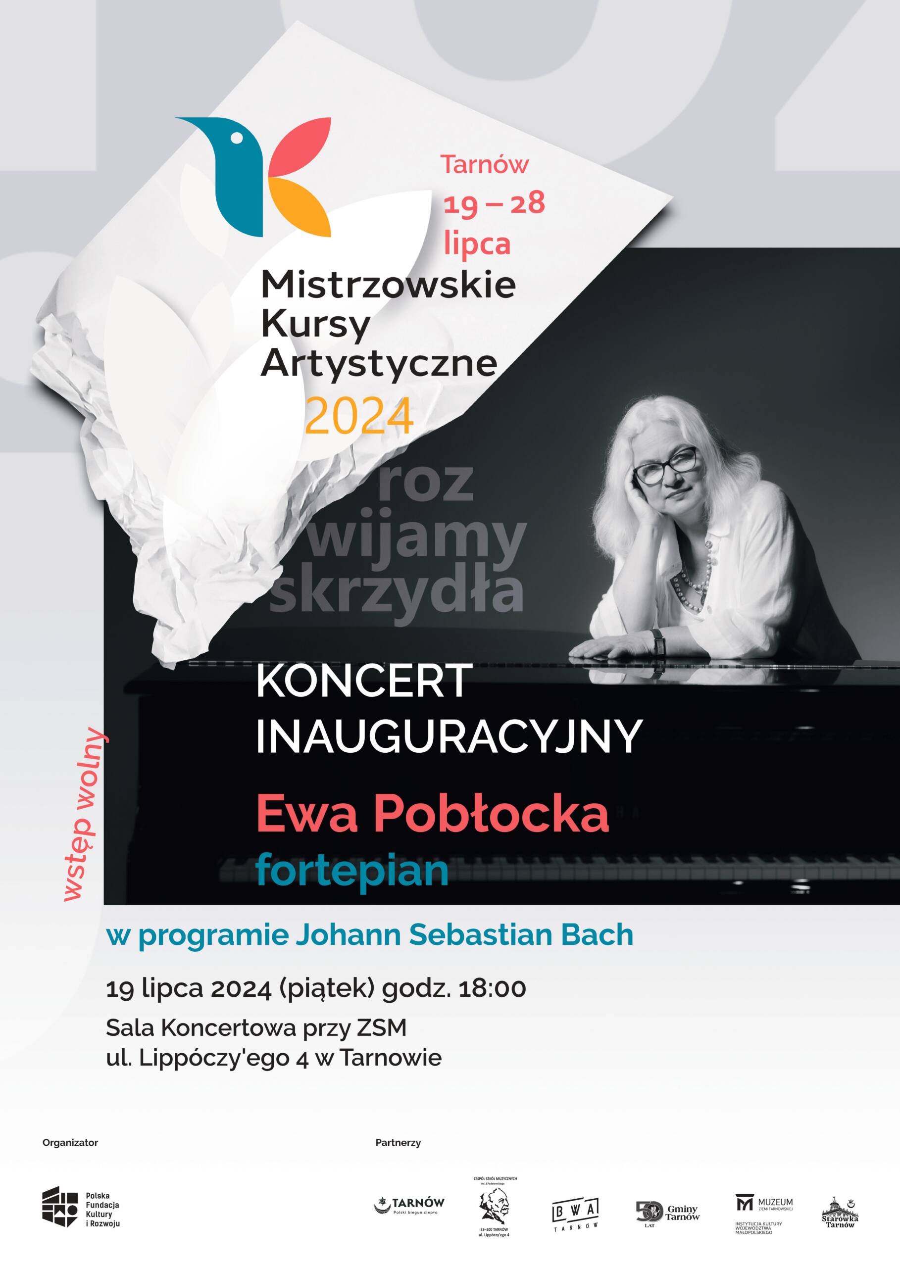 Plakat koncertu inauguracyjnego Ewy Pobłockiej