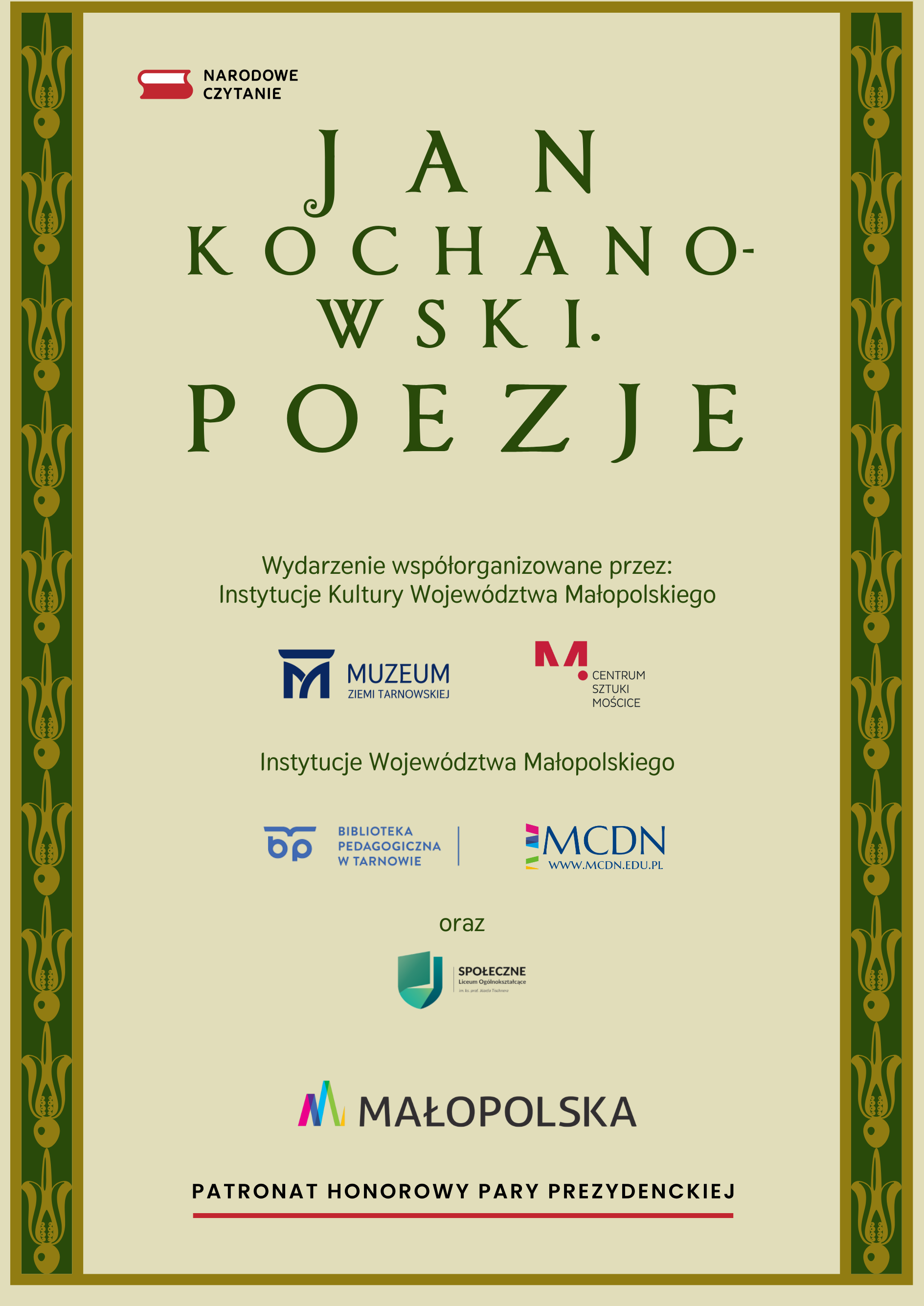 Plakat wydarzenia Narodowe Czytanie 2025
