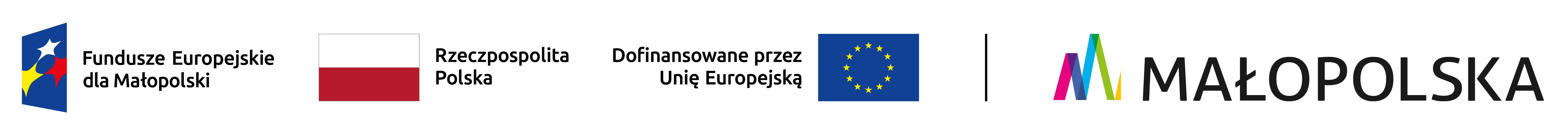 zestawienie logotypów funduszy europejskich dla małopolski