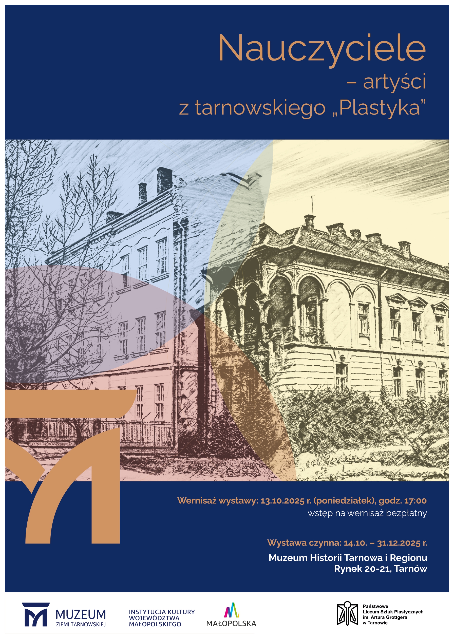 Plakat wystawy jubileuszowej 80-lecia Liceum Sztuk Plastycznych w Tarnowie