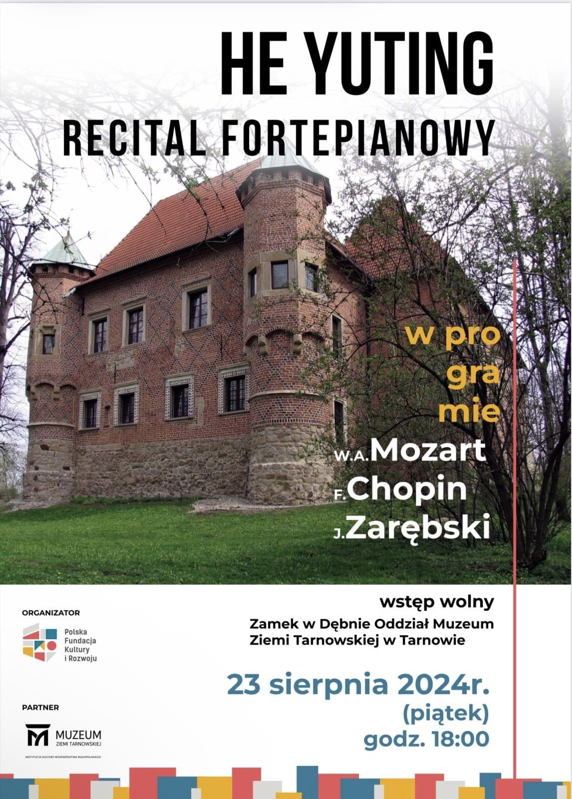 Recital fortepianowy Yuting He w Muzeum Zamek w Dębnie