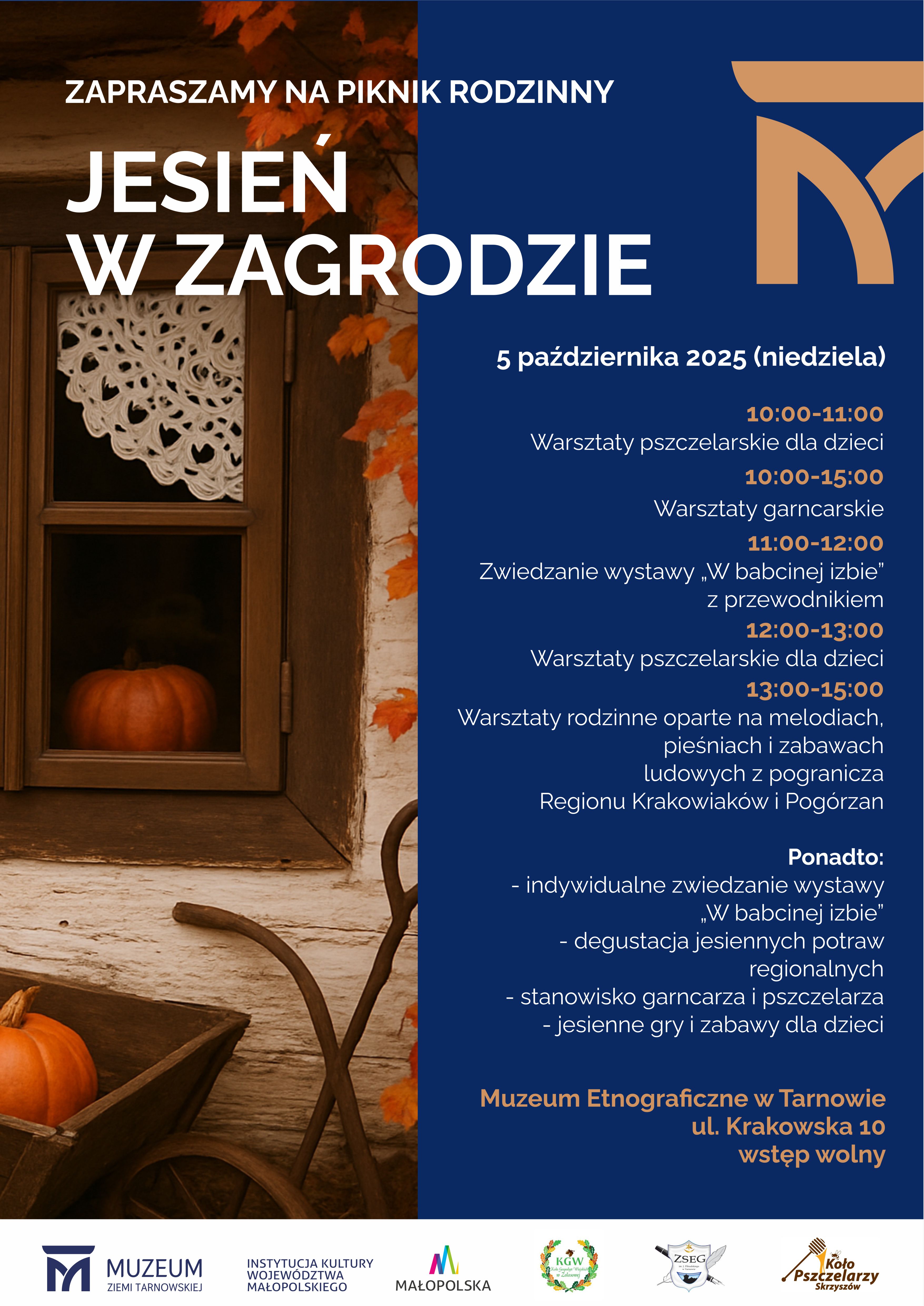Plakat pikniku Jesień w zagrodzie