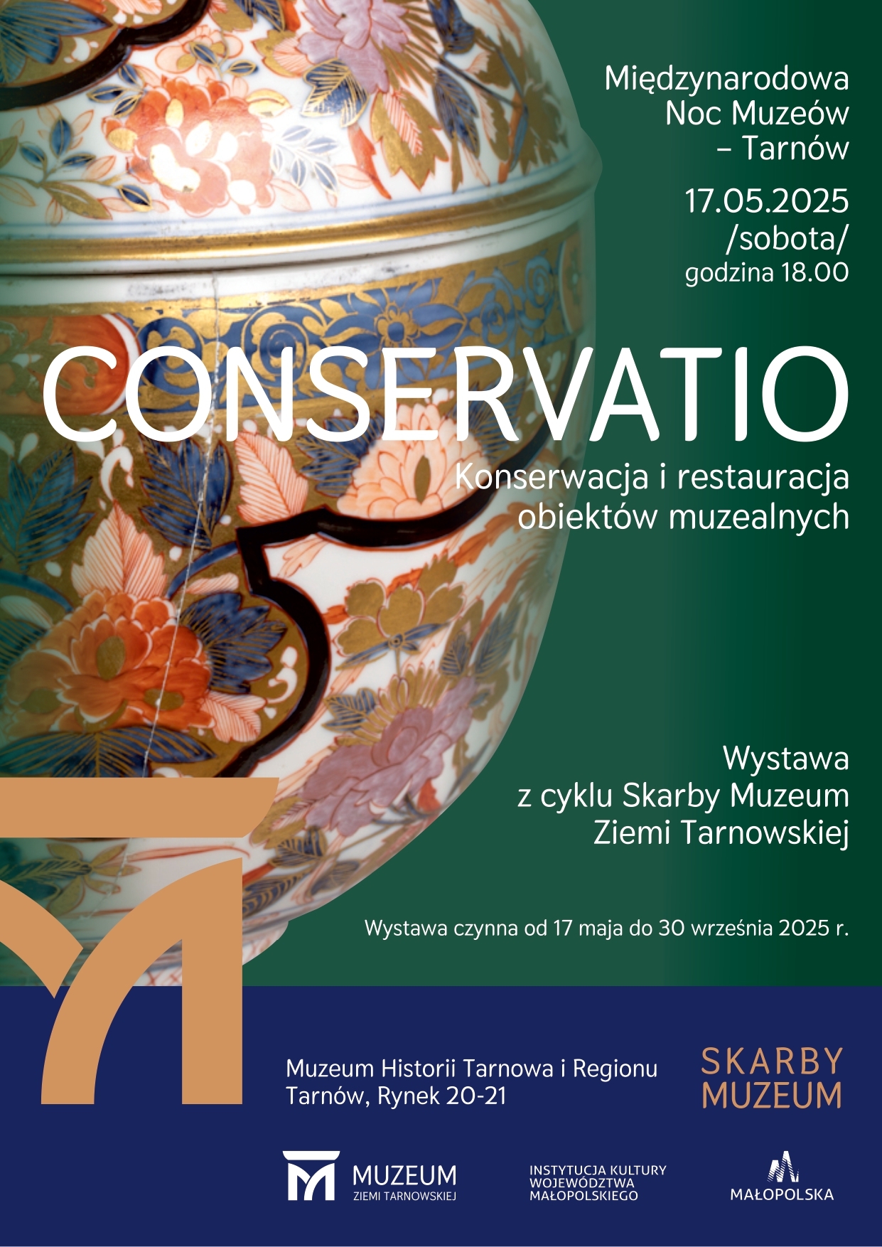 Plakat wystawy CONSERVATIO – konserwacja i restauracja obiektów muzealnych