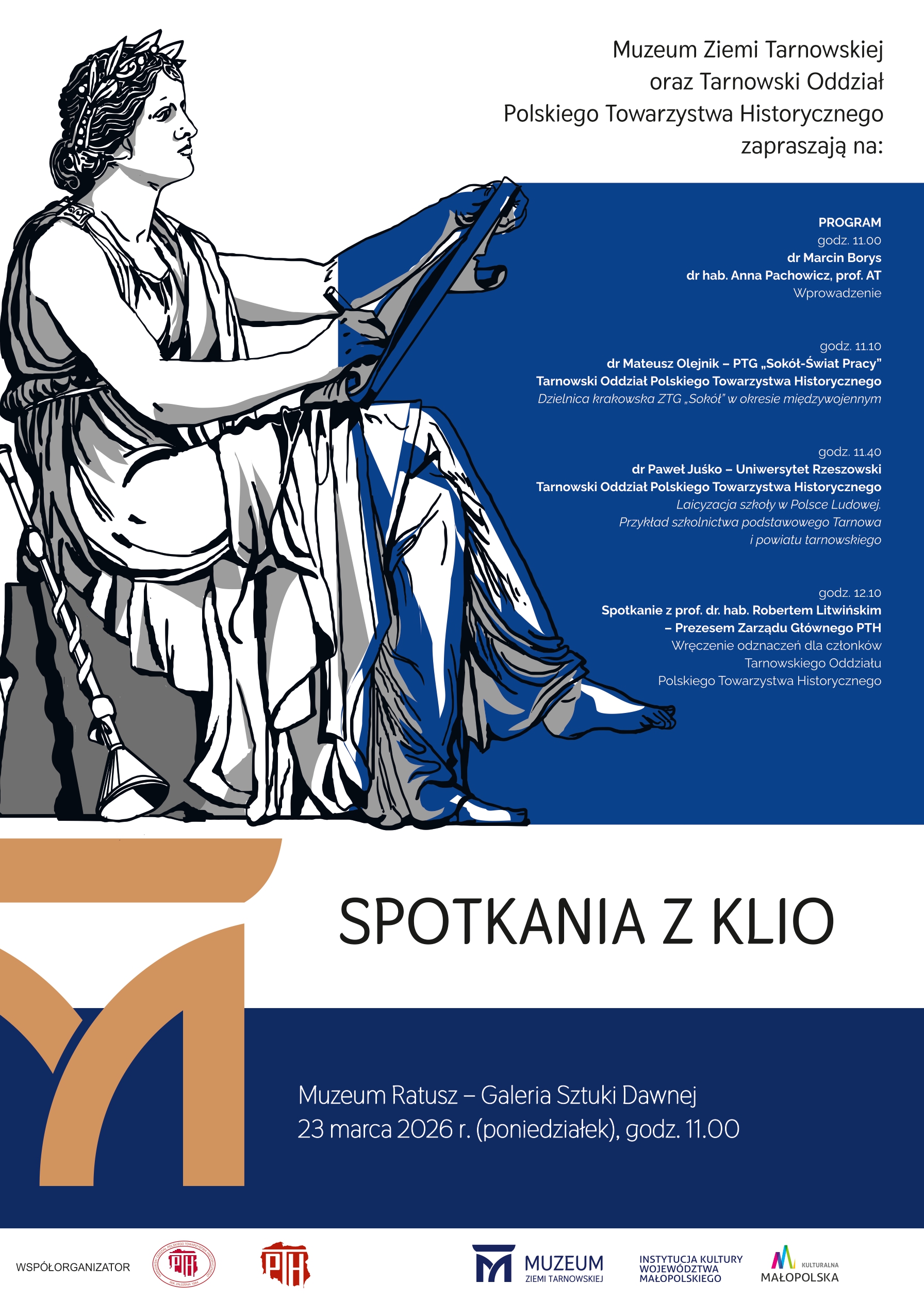 Plakat wydarzenia Spotkania z Klio