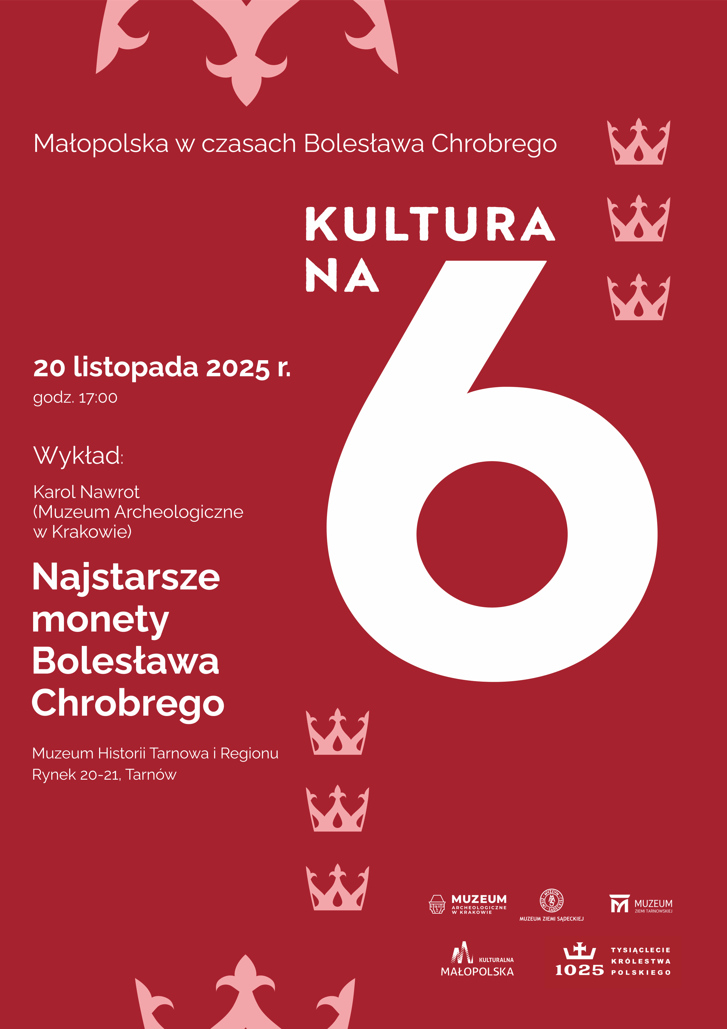 Plakat wykładu Najstarsze monety Bolesława Chrobrego