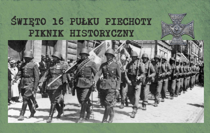 Fotografia z pikniku historycznego podczas Święta 16 Pułku Piechoty