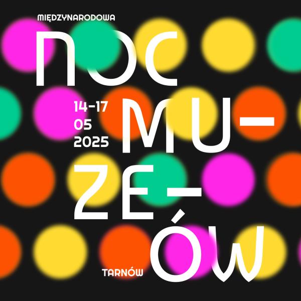 kolorowa grafika promująca noc muzeów