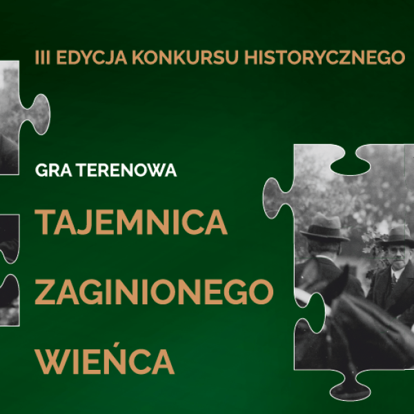 stare czarno-białe zdjęcia w formie puzzli na zielonym tle